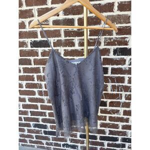 NWOT Gold Hawk Gray Lace Tank Oversized Size XS
